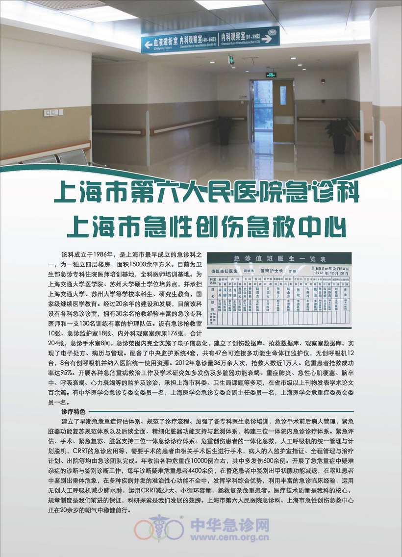 上海市第六人民医院急诊科
